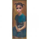 Keane Margaret 1927-2022,Girl with Cat,1970,Treadway US 2012-05-20