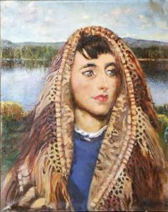 KEATING Sean 1889-1977,IRISH GIRL IN HEADSCARF,De Veres Art Auctions IE 2024-03-26