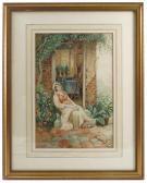 KEATS Cecil Jack 1800-1900,girl seated in a doorway,Serrell Philip GB 2018-09-13