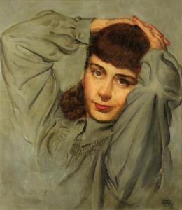 KEAY JOHN EDWIN 1907-1999,STUDY FOR A PORTRAIT OF A YOUNG WOMAN,1942,Mellors & Kirk GB 2013-09-18