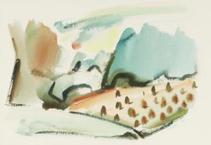 KECK William 1908-1995,landscape,1940,Ripley Auctions US 2023-10-07