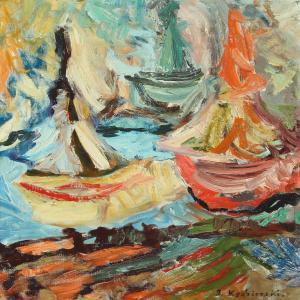 KEDZIERSKI B 1900-1900,Composition with ships,Bruun Rasmussen DK 2011-05-23