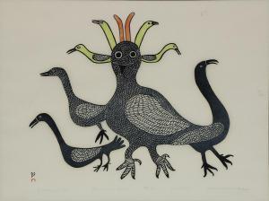 Keeleemeeoome Samualie 1919-1983,A Crown of Birds,1982,Clars Auction Gallery US 2019-03-17