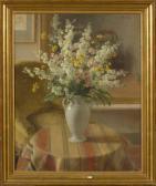 KEELHOFF Alice 1896-1983,Bouquet dans un intérieur,1950,VanDerKindere BE 2015-05-12