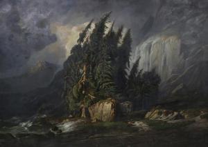KEELHOFF Frans 1820-1893,Untitled (Mountain Storm),1847,Clars Auction Gallery US 2019-06-16