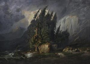 KEELHOFF Frans 1820-1893,Untitled (Mountain Storm),1847,Clars Auction Gallery US 2019-05-19