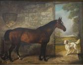 KEELING E.J 1856-1873,Chestnut horse in a stable interior with sp,1868,The Cotswold Auction Company 2021-10-19