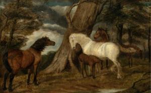 KEELING E.J 1856-1873,Horses in a Wood,William Doyle US 2019-10-08