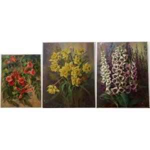 KEENE CALEB 1862-1954,RED FLOWERS,Waddington's CA 2022-11-17