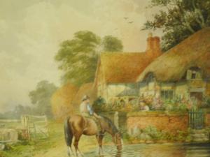 KEETS C 1800-1800,Scene of a horse, country cottage in rural setting,Golding Young & Co. 2010-09-04
