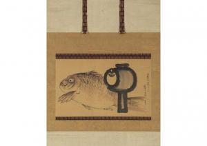 Keibun Matsumura 1779-1843,Sea bream and Mallet,Mainichi Auction JP 2023-12-21