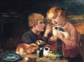 KEITEL Otto 1862-1902,Feeding the Rabbits,Christie's GB 1998-10-22