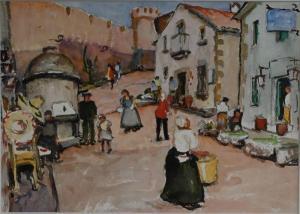 KEITH David Barrogill 1891-1979,Busy Spanish Street,Andrew Smith and Son GB 2021-10-13