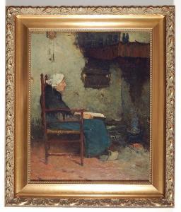 KEITH William Castle 1864-1927,Woman in Chair Reading,Rachel Davis US 2018-04-21
