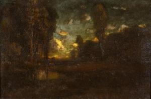 KEITH William 1838-1911,Tonalist landscape with river and trees at dusk,O'Gallerie US 2024-04-02