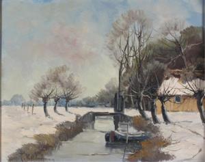 keldermann jan 1741-1820,WINTER IN THE COUNTRY,Halls Auction Services CA 2010-05-10