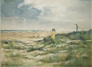 kelleher Dan,Beach Scene, Co .Kerry,De Veres Art Auctions IE 2007-09-25