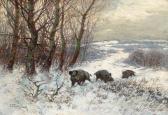 KELLENBACH Carl Frederick 1897-1944,Pack of Wild Boar in Winter,Palais Dorotheum AT 2014-09-18
