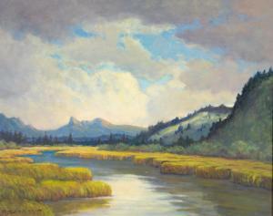 KELLER Clyde Leon 1872-1962,From The Oregon Coast -Near Nehalem,1938,O'Gallerie US 2024-01-22