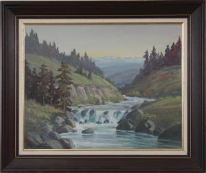 KELLER Clyde Leon 1872-1962,river landscape,O'Gallerie US 2023-01-16