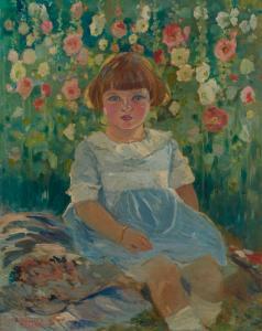 KELLER Edgar 1868-1932,Portrait of a young girl,1921,John Moran Auctioneers US 2023-04-03