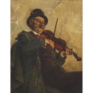 KELLER Ferdinand, Prof. 1842-1922,A MERRY TUNE,Waddington's CA 2025-06-12