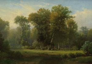 KELLER Gottfried 1819-1890,View of a clearing in the forest.,Galerie Koller CH 2006-12-08
