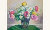KELLER Hans 1909-1997,Vase de fleurs, pavots et marguerites,Neret-Minet FR 2001-02-26