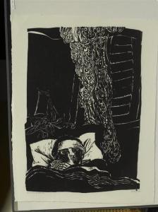 KELLER Heinz 1928,Man in bed.,1979,Galerie Koller CH 2008-05-24