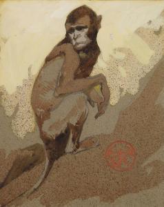 KELLER Henry George 1870-1949,Monkey,Rachel Davis US 2024-02-10