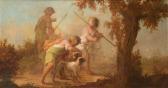 KELLER Johan Hendrik 1692-1765,Jeunes enfants chasseurs,Ader FR 2022-12-20