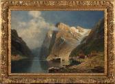 KELLERMANN G,Sommerlicher Fjord mit Dampfschiff,1910,Arnold DE 2008-11-22