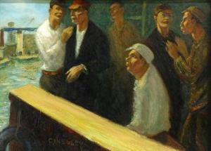 KELLEY Clyde Frederick 1886-1965,Untitled (Dock Workers),Clars Auction Gallery US 2020-08-09