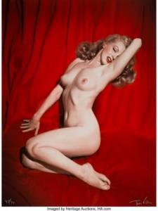 KELLEY Tom 1914-1984,Marilyn Monroe, Pose #1 (from Red Velvet series),1949,Heritage US 2021-12-08