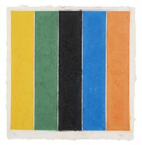 KELLY Ellsworth,Colored Paper Image XIII (Yellow Green Black Blue ,1976,Christie's 2024-04-16