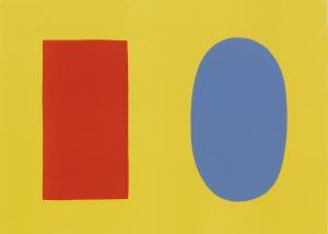 KELLY Ellsworth 1923-2015,ORANGE AND BLUE OVER YELLOW,1964-65,Sotheby's GB 2015-07-22