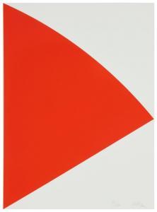 KELLY Ellsworth 1923-2015,Red Curve (For Joel),1993,John Moran Auctioneers US 2024-03-26