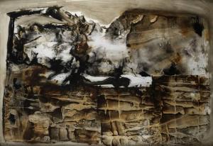 KELLY John 1932-2006,BROWN AND BLACK LANDSCAPE,1963,Whyte's IE 2022-07-25