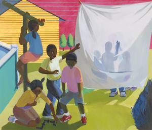 kelly khalif 1980,CONFRONTATION AT THE CLOTHESLINE,2007,Sotheby's GB 2016-11-18
