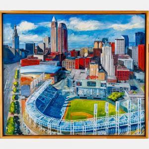 KELLY Patrick 1939-2011,Ballpark and City Skyline,Gray's Auctioneers US 2023-09-27