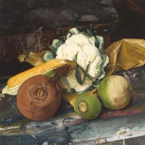KELLY Paul 1968,STILL LIFE WITH VEGETABLES,1995,Whyte's IE 2017-11-27