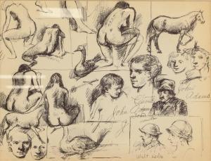 KELLY Walt 1913-1973,sketch of nude,888auctions CA 2018-11-22