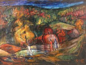 KEMÉNY lászló 1901,An Autumn Walk,1969,Shapiro Auctions US 2009-11-22