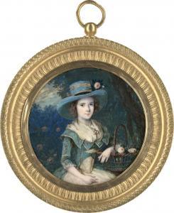 KEMAN GEORGES ANTOINE 1765-1830,Portrait eines braunhaarigen Mädchen,Galerie Bassenge DE 2023-11-30