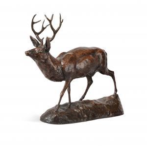 KEMEYS Edward 1843-1907,Standing Stag ﻿,1900,Sotheby's GB 2023-04-20
