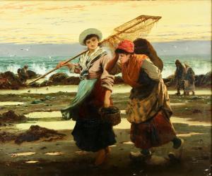 KEMM Robert 1837-1895,The Mussel Gatherers,Ewbank Auctions GB 2023-03-23