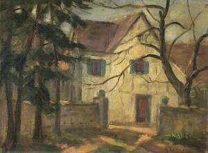 KEMNER Gustav 1900-1900,Von hohen Bäumen umstandene Villa.,Kaupp DE 2007-05-10