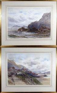 KEMP Ada C 1800-1900,TWO VIEWS ALONG WHITBY BEACH,1901,Anderson & Garland GB 2009-12-08