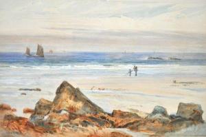 KEMP Charles 1900-1900,The Shrimpers, Near Watergate Bay, North Cornwall,Gilding's GB 2013-09-10
