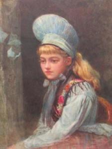 KEMPE mary harriet 1880-1893,Portrait of a Seated Young Girl weari,Hartleys Auctioneers and Valuers 2008-12-03